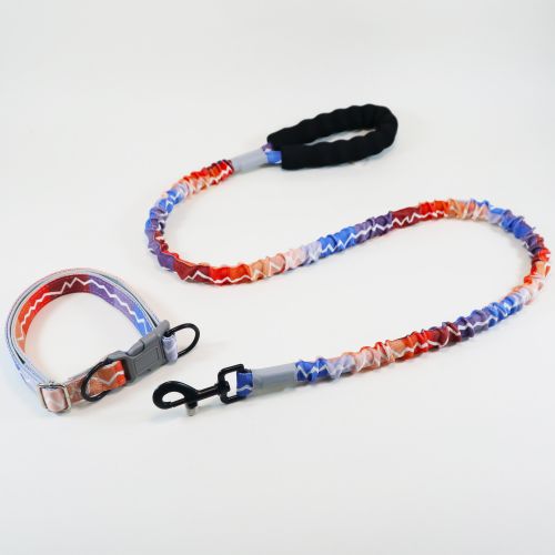 Colorful High Elasticity Traction Rope Explosion-proofDog Leash And Collar