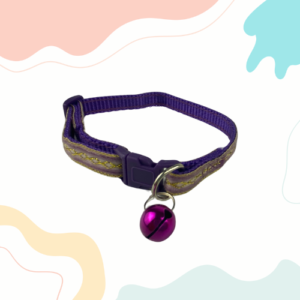 Shine Gold thread brightly small Dog and Cat neck Cover Pet Collar with Bell