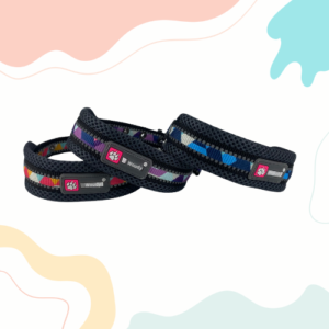 Reflective Nylon pattern Dog Collar Soft Mesh Breathable and Lightweight