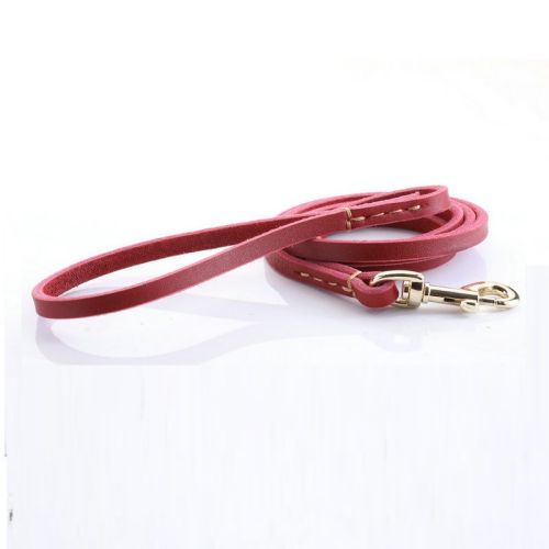 Multifunctional Leather Pet leash handmade Cowhide two Handles - Image 3