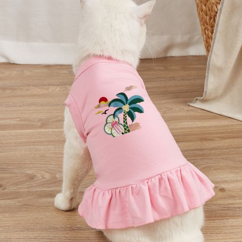 Custom Design printing dog and cat T shirt dress Affordable pet Clothing