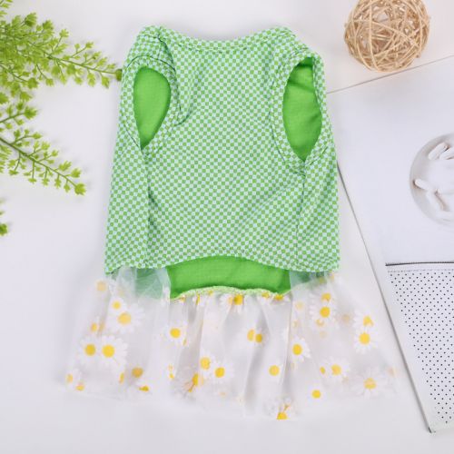 Customized Comfortable Cats and Dogs summer cooling dress with Flower Gauze - Image 6