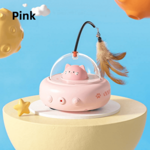 Smart Automatic Interactive Cat Toy - Electric Feather Wand with Motion Sensor for Self-Entertainment and Play